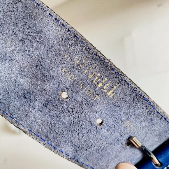 Vintage Leather Rhinestone Unique Western Wide Thick Boho Belt M - Picture 2 of 8